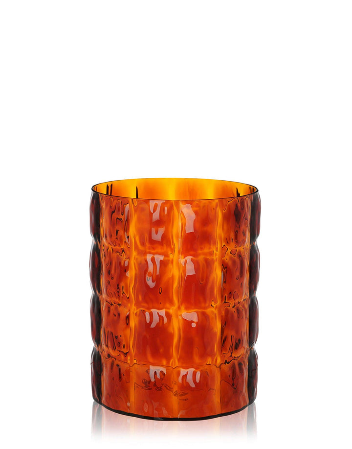 Kartell 01225MM Matelasse' Vase, Plastik, amber, 23 x 30 cm Ambra, Ambra