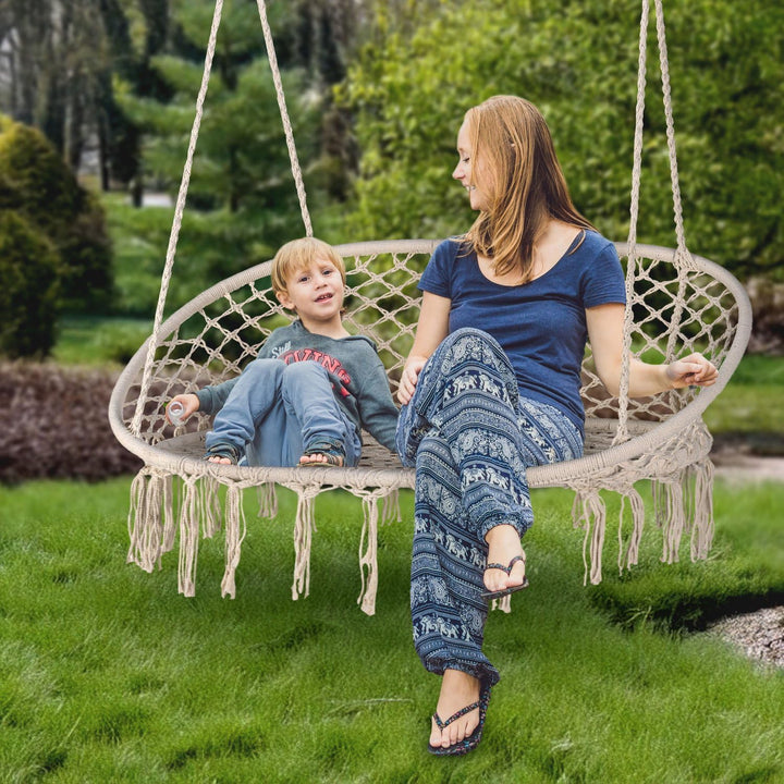 Outtec® XXL Hängesessel Outdoor - bis 200 kg, Hängeschaukel Zweir Personen - 2-Sitzer Sessel zum Auf