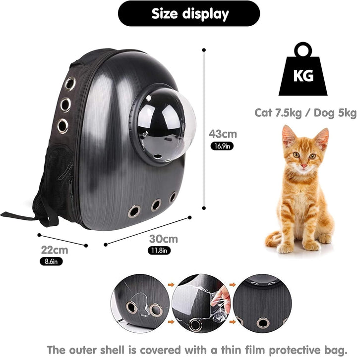 PETCUTE Hunderucksack,Atmungsaktive Hundetasche Haustier Hunde für Kleine Katzen Hunde,Raumkapsel Ha
