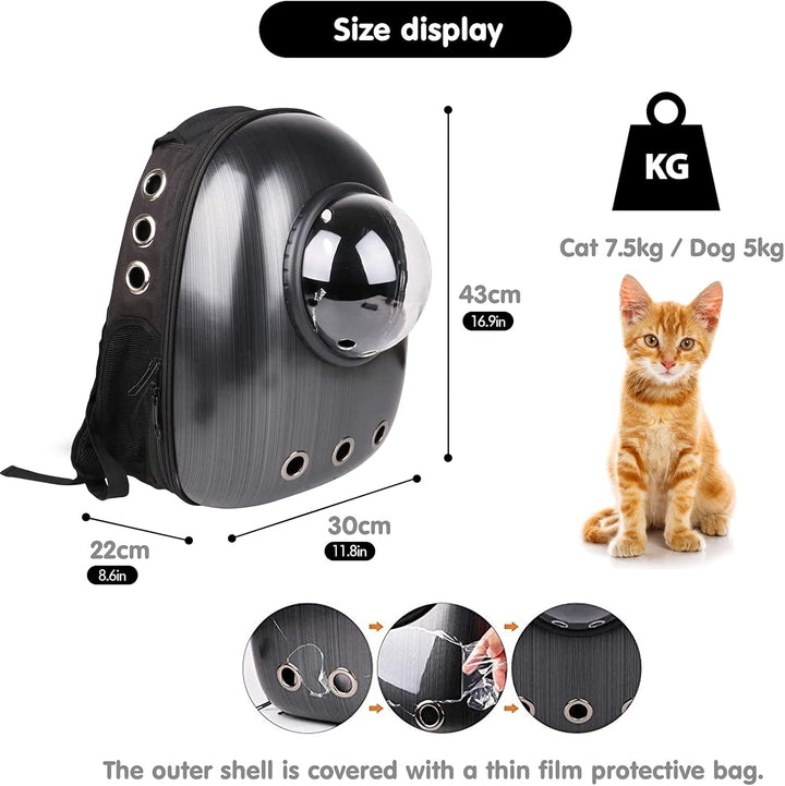 PETCUTE Hunderucksack,Atmungsaktive Hundetasche Haustier Hunde für Kleine Katzen Hunde,Raumkapsel Ha