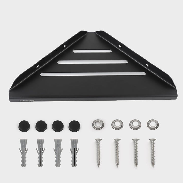 Eckregal Schwarz, Duschablage Ecke, 2 Stück Badezimmer Regal 30 X 19.5 cm, Verdickter Duschregal Eck