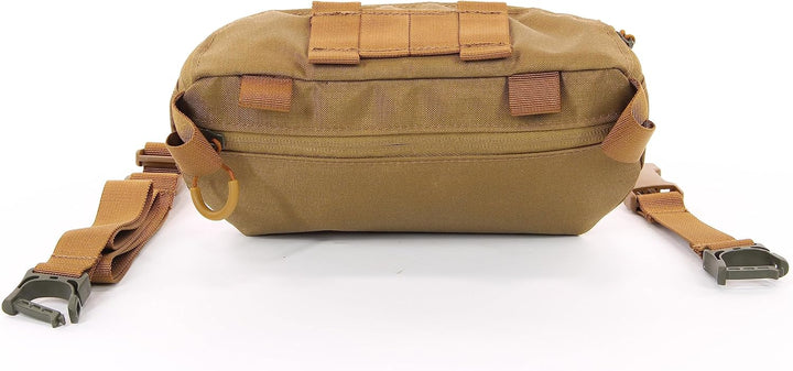 Zentauron Hüfttasche Modular 1,8 L Bauchtasche 2 Fächer MOLLE Abnehmbarer Gurt Tactical Gürteltasche