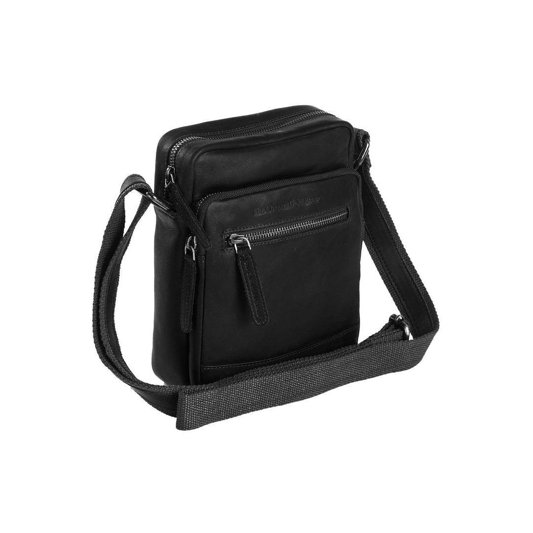 The Chesterfield Brand Wax Pull Up Birmingham Umhängetasche Leder 17 cm,Schwarz,M