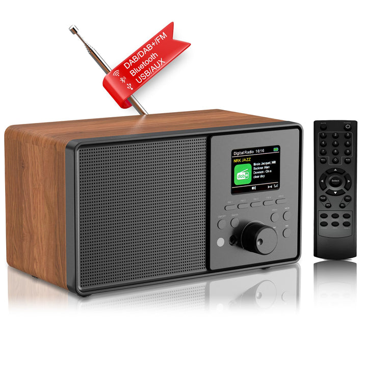 DAB+/FM Digitalradio mit Bluetooth 5.0,DAB Plus Nostalgie Radio,Küchenradio Vintage-Radiowecker mit