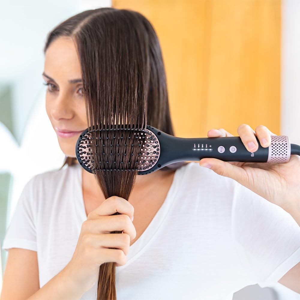 Cecotec Luftbürste Bamba InstantCare AirFlow, Keramikbeschichtung, Geeignet für alle Haartypen, 4 Te