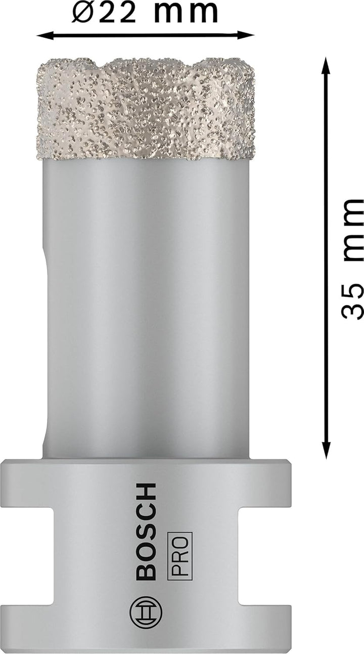 Bosch Professional 1x Diamanttrockenbohrer Dry Speed Best for Ceramic (für Trockenbohren von Hartker