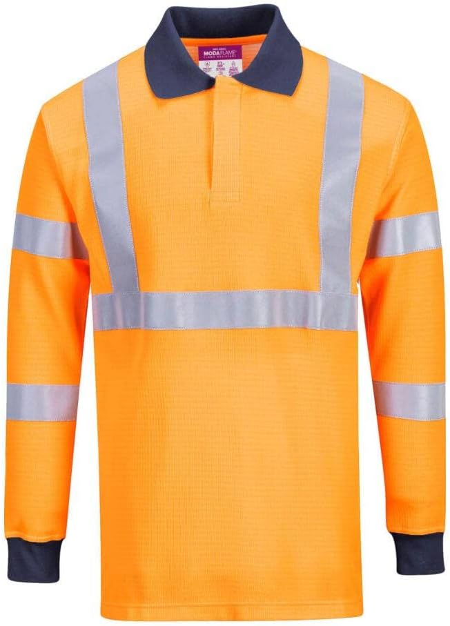 Portwest Flammhemmendes RIS Polo-Shirt, Grösse: XXXL, Farbe: Orange, FR76ORRXXXL