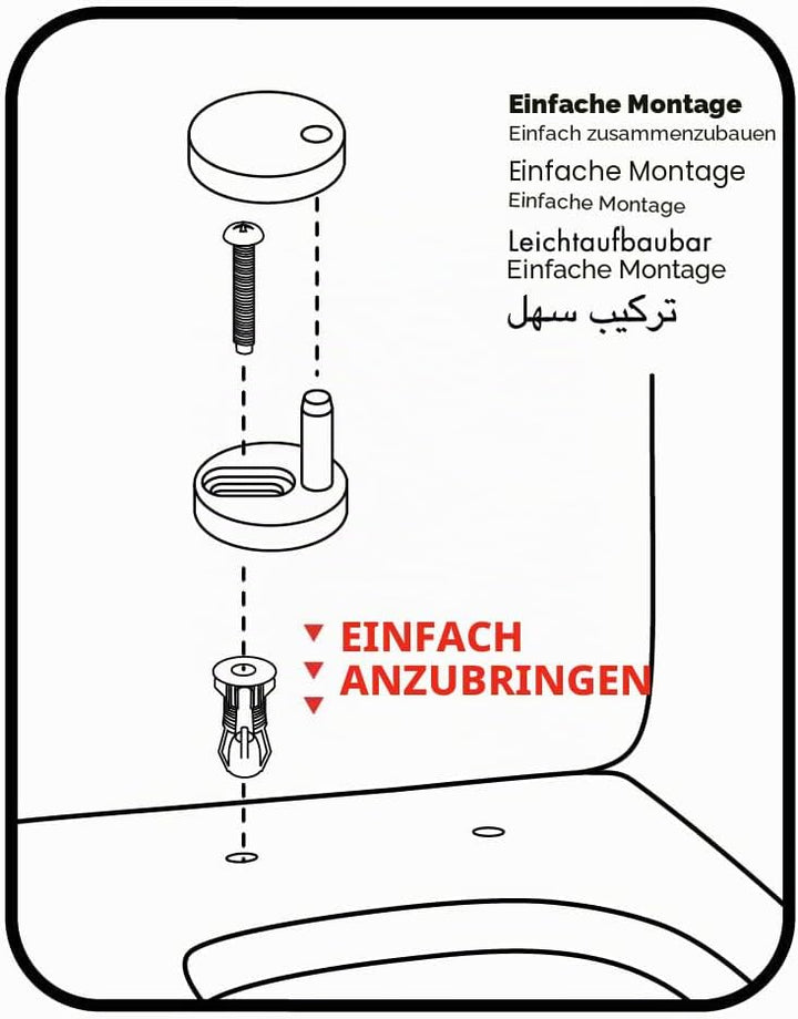 TATAY Toilettendeckel Universal mit Absenkautomatik | Einfache Montage | Hohe Widerstandsfähigkeit &
