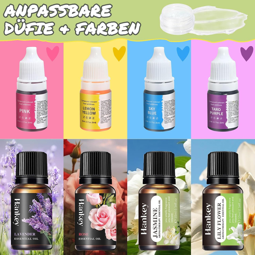 Vezerd Seife Selber Machen, Kreative Bastelset Erwachsene DIY Set | Seifenherstellung mit Seifenform
