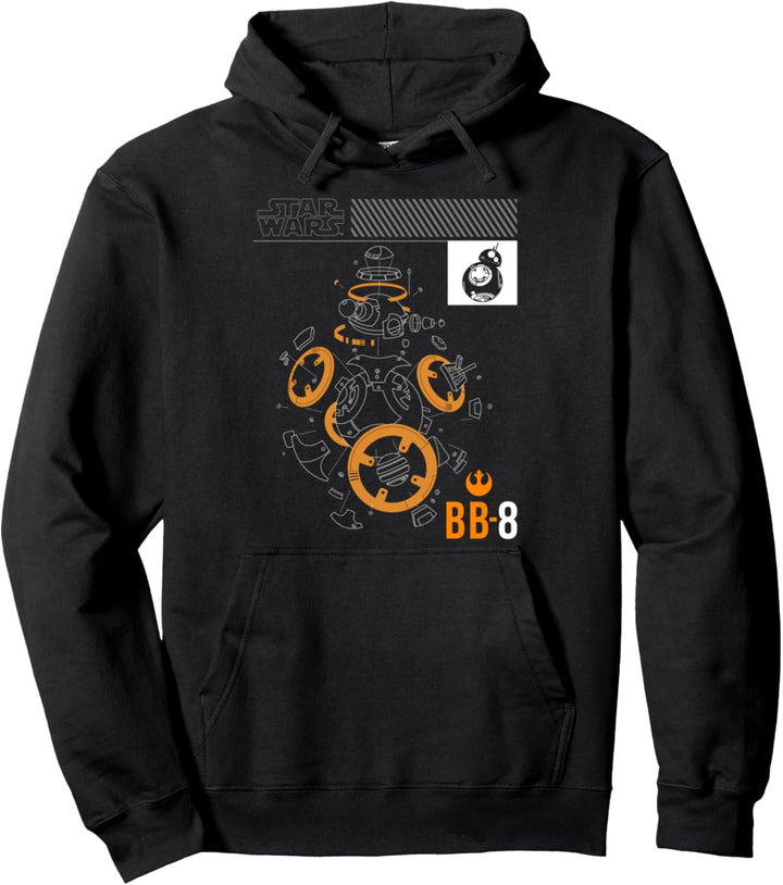 Star Wars The Last Jedi BB-8 Basic Schematics Poster Pullover Hoodie