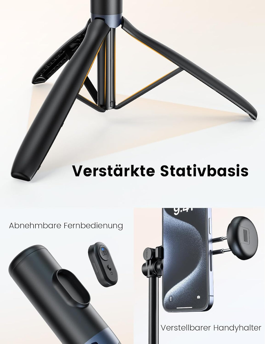 ANXRE Handy Stativ mit Licht, NT99 172cm Selfie-Stick für Smartphone & Kamera, Lichtstativ für Video