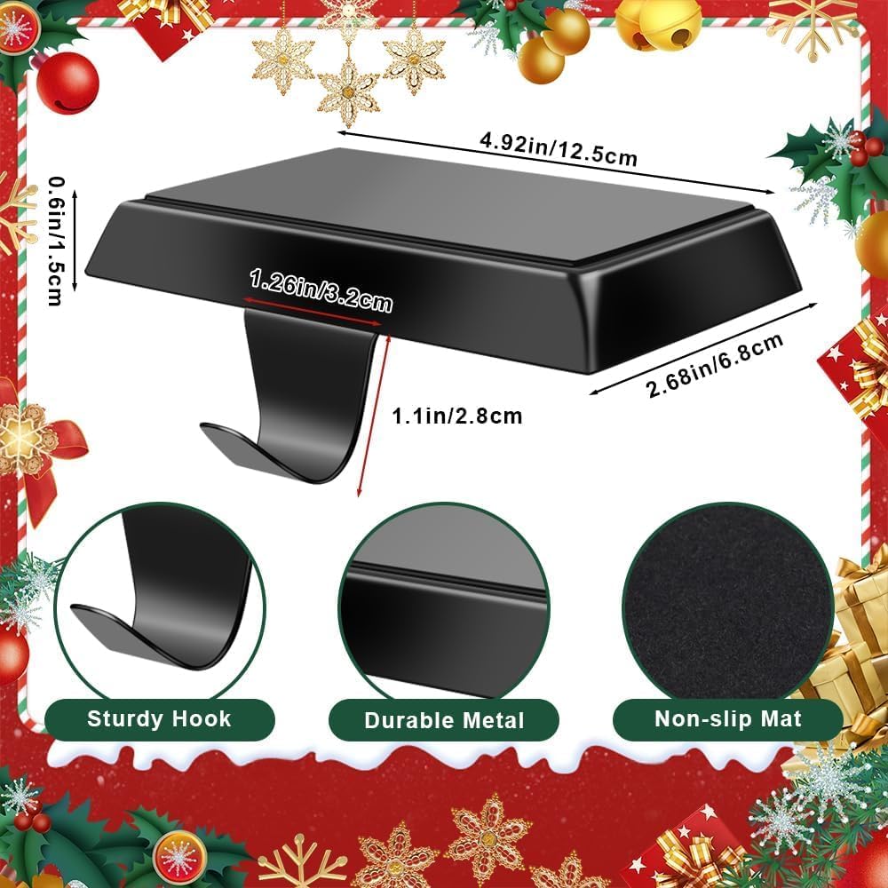 Guojanfon Weihnachtsstrumpfhalter, Kaminstrümpfe, Kleiderbügel, Metall, zum Aufhängen, Strumpfhalter