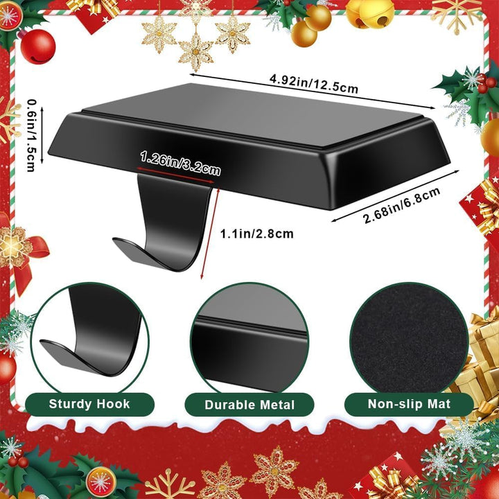 Guojanfon Weihnachtsstrumpfhalter, Kaminstrümpfe, Kleiderbügel, Metall, zum Aufhängen, Strumpfhalter