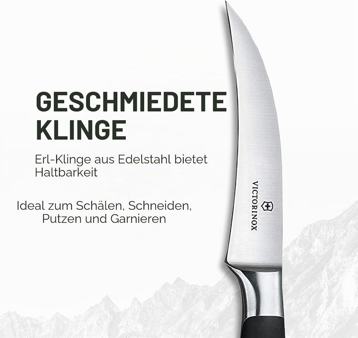 Victorinox, Grand Maître, Profi Tourniermesser, Extra Scharfe Klinge, gerader Schliff, 8 cm, Robuste