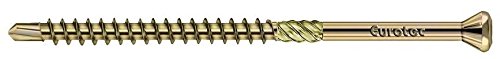 EUROTEC 110281 Holzbohrschraube Torx 10 mit Zierkopf, 3.2 x 25 mm, verzinkt gelb, 3.2x25, 500 Stück
