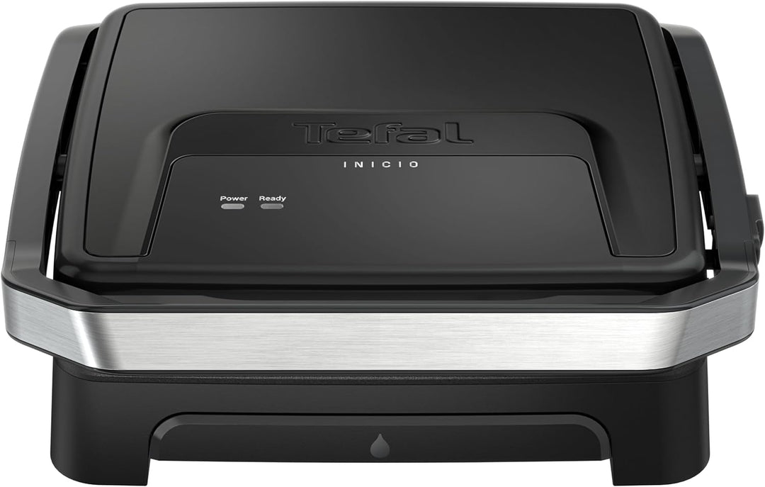 Tefal Inicio Classic 2-in-1 Kontakt- und Paninigrill, 2000 W, kompaktes Design, Edelstahlgehäuse, Sa