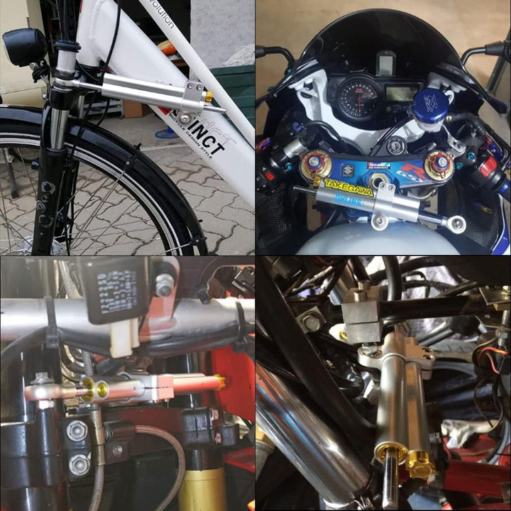 Lenkungsdämpfer Motorrad,CNC Aluminium Motorrad Lenkungsdämpfer Stabilisator Universal Einstellbar F