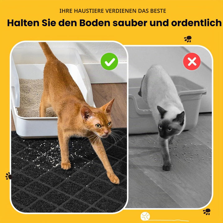 Conlun Katzenklo Matte Katzenstreu , 119 x 89 cm Vorleger, Gitter Netz Streukontrolle Design Unterle