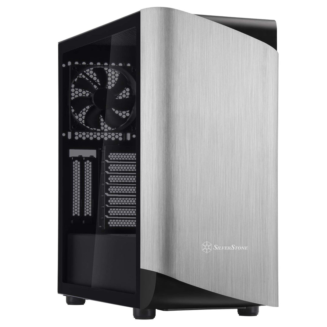 SilverStone Technology SST-SEA1SB-G - SETA A1 Mid-Tower ATX Computer Gehäuse, Seitenteil aus gehärte