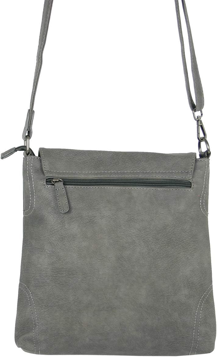 BAG STREET - Damen Handtasche mit Riegel-Magnetverschluss und Reissverschluss - 4 Liter Volumen - Um