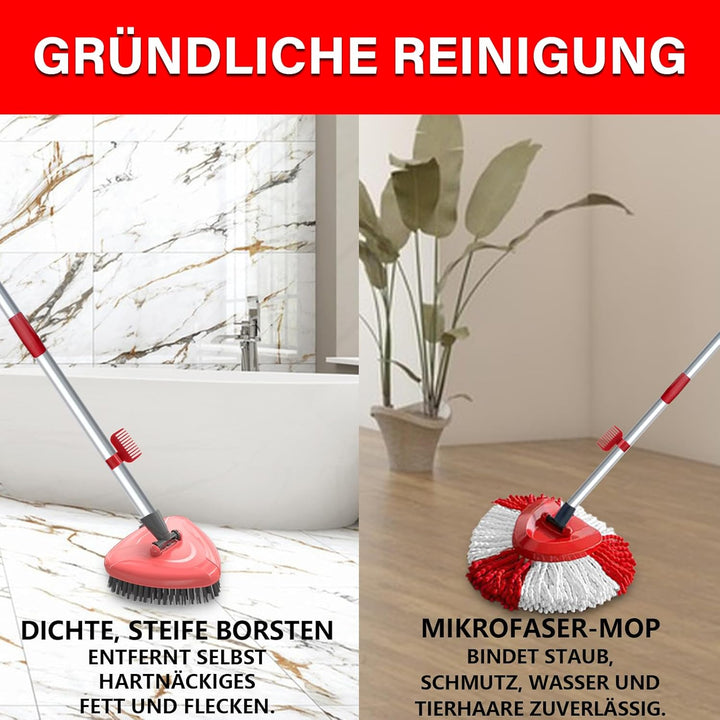 OKcedier Wischmopp Ersatzbezug für Vileda Turbo Mop, Wischmop Wischer Ersatzköpfe und Bodenwischer M