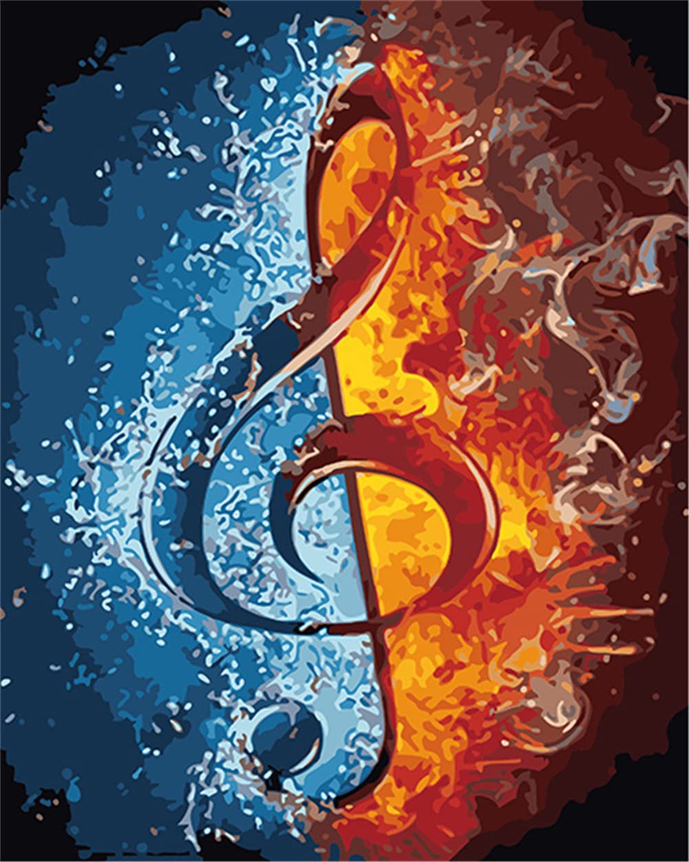 Meecaa Malen nach Zahlen, Musiknoten, Musik-Set für Erwachsene, Anfänger, DIY-Ölgemälde, 40,6 x 50,8