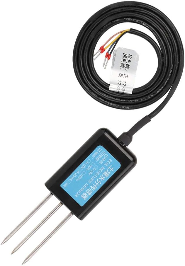 EVTSCAN 12-24V DC Bodenfeuchtesensor, 0-10V Ausgang Wasserdichtes Gewächshaus Bodenfeuchte Feuchtigk