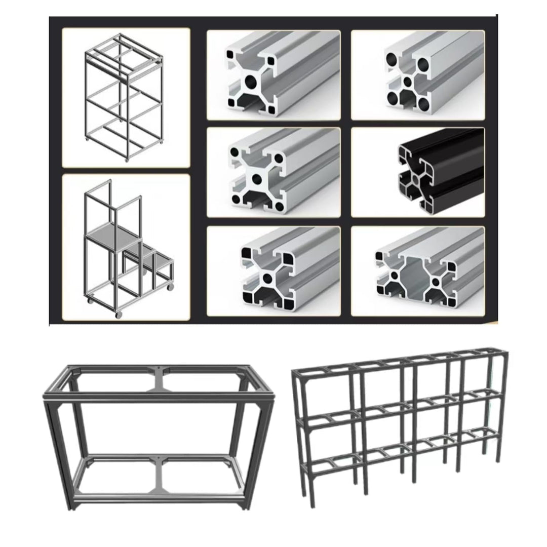 Coavoo 2 Stück 3030 Aluminiumprofil 400 mm lang, 30 mm x 30 mm Profile, eloxiert, Schwarz, T-Slot St