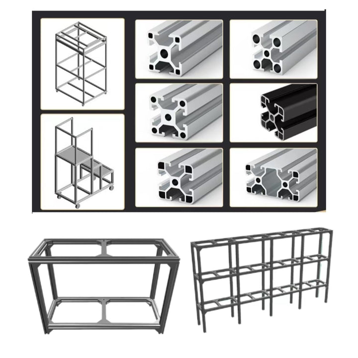 Coavoo AluProfil 4040 Alu Profil 150mm T Typ Schwarz Aluminium Profile 40x40 Europäischer Standard E