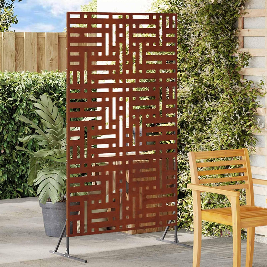 vidaXL Sichtschutz Grau Stahl, Garten und Terrasse, rechteckiger Sichtschutz, stylische Trennwand, m