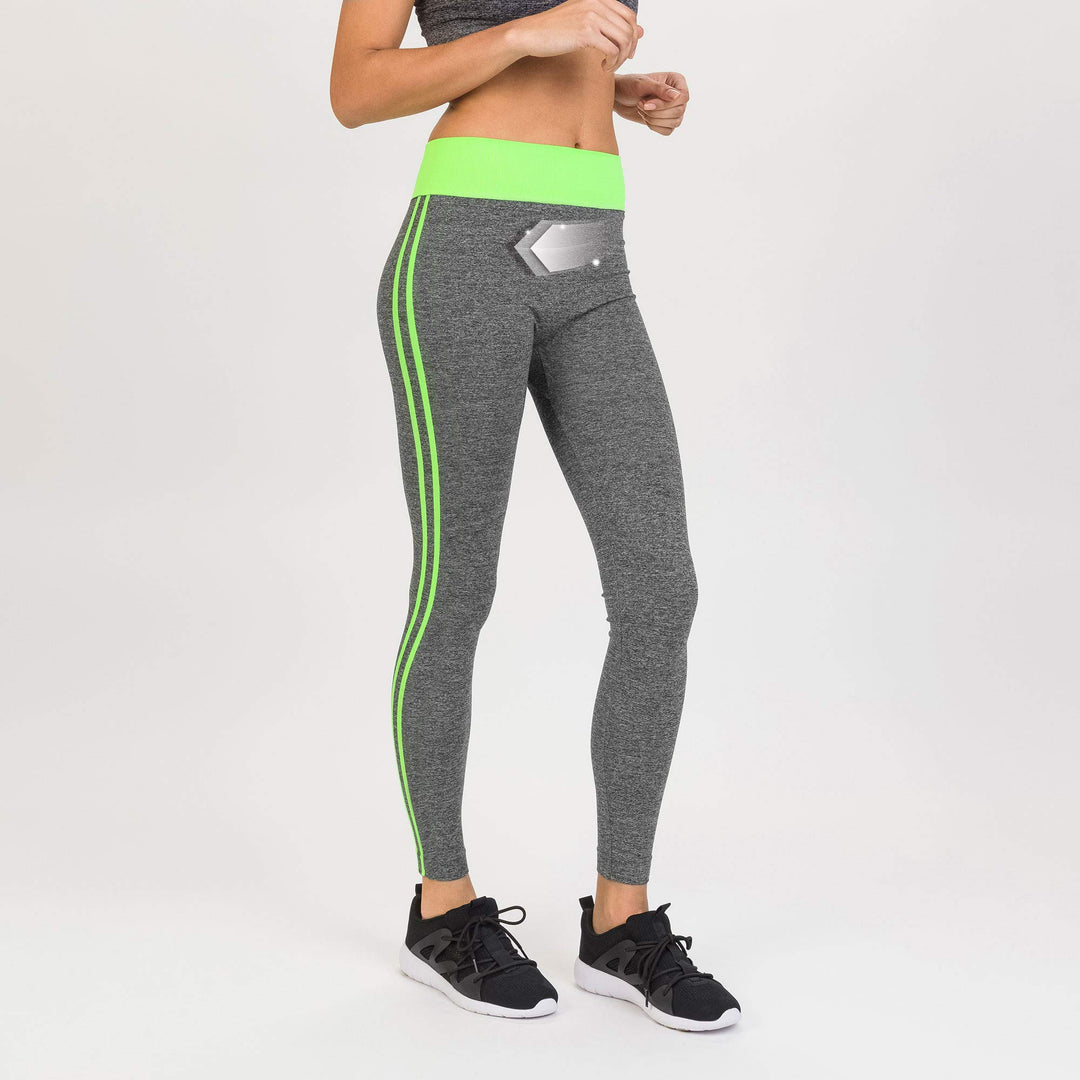 Damen Amincissant Leggings FR : Einheitsgrösse (Taille Fabricant : S/M) Gelb, FR : Einheitsgrösse (T