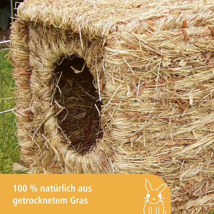 Kerbl Grashaus XL (für Kaninchen / Nagetiere, natürlich getrocknetes Gras, für den Verzehr geeignet,
