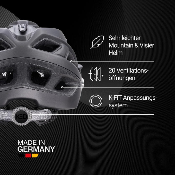 Covis Lite Hybrid Fahrradhelm mit Schutzbrille, Visier, Made in Germany, FIDLOCK Verschluss Damen He
