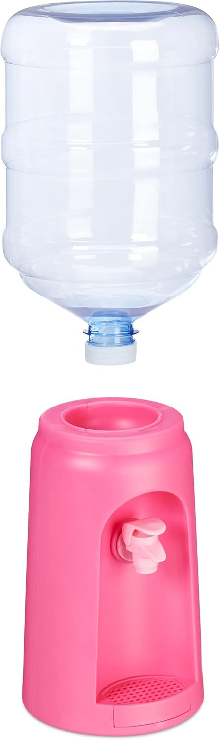 Relaxdays Wasserspender mit Tank & Zapfhahn, Tisch Trinkwasserspender Büro, 4,5 l, Kunststoff, H x D