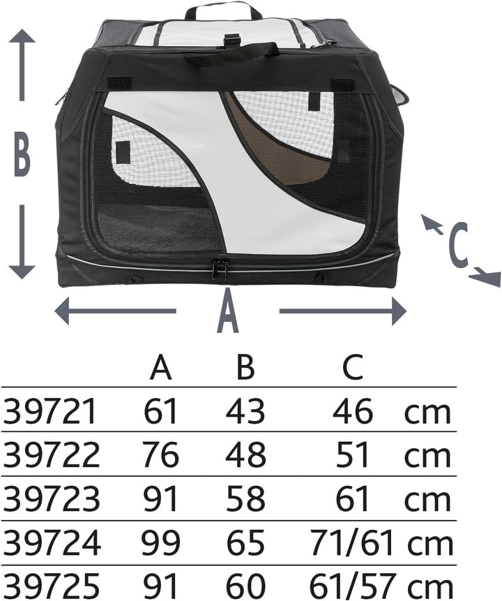 Trixie 39724 Mobile Kennel Vario 50, L: 99 × 65 × 71/61 cm L 98 x B 70 x H 67 cm, L 98 x B 70 x H 67