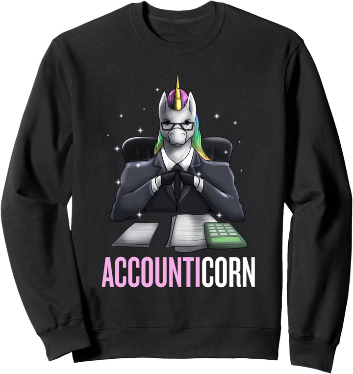 Unicorn Accountant Accounticorn CPA Kareer Wortspiel Buchhaltung Sweatshirt