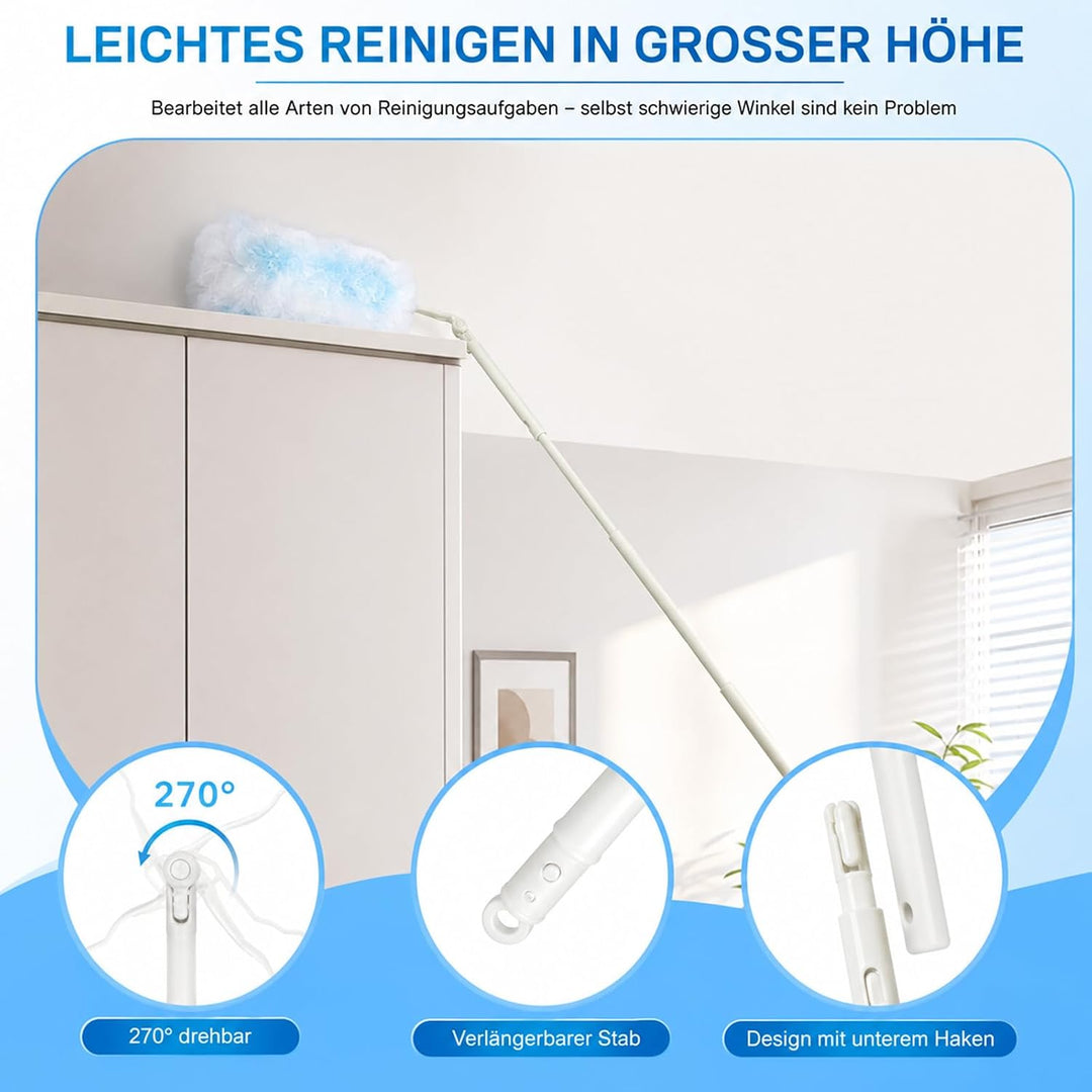 62 Stück Staubmagnete, Kompatibel mit Swiffer Staubmagnet Nachfüllpack, Einweg Magnetischer Feder-St