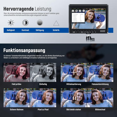 NEEWER Verbesserter F100 7" Kamera Feldmonitor HD Video Assistent Schlank IPS 1280 x 800 HDMI Eingan