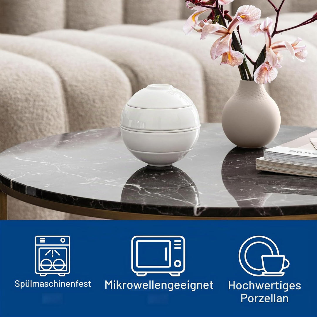 Villeroy &amp; Boch – La Petite Boule White Snacking-Set 5 teilig Weiss, Spülmaschinenfest, Mikrowellens