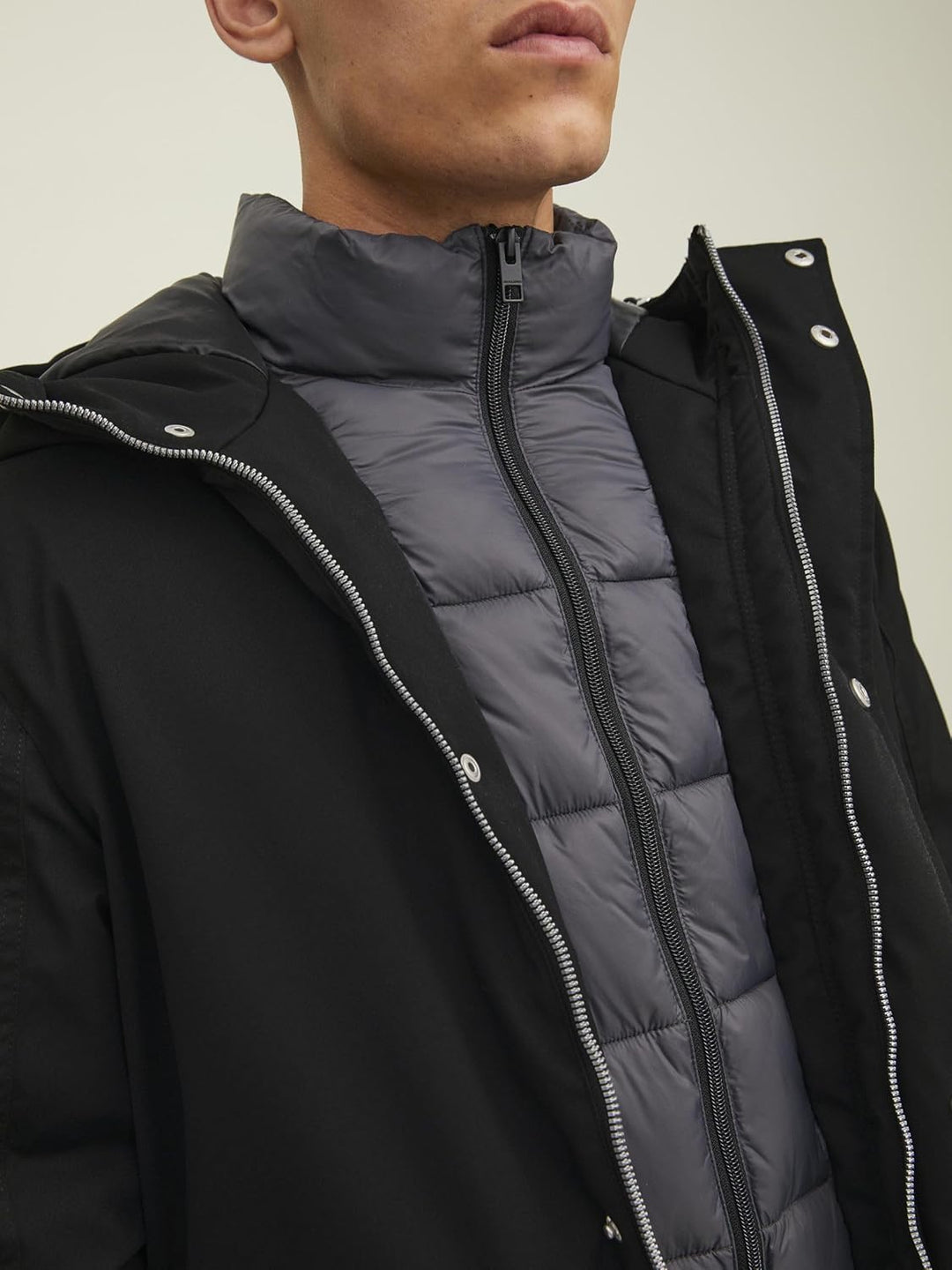 JACK & JONES male Jacke Gefütterte Innenweste S Schwarz, S Schwarz