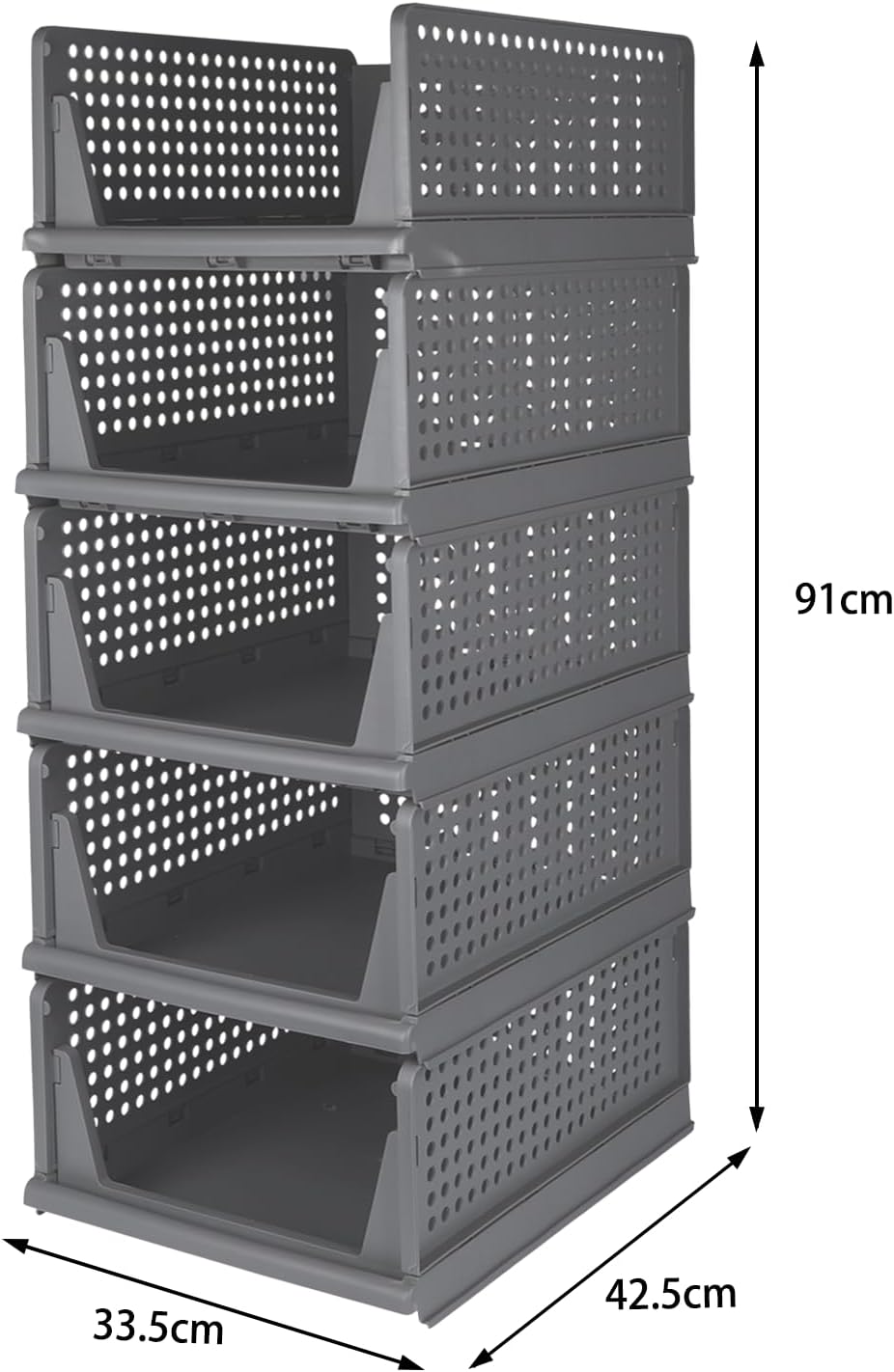 HUOLE 5 Stück Schubladen-Organizer, Kunststoff, Aufbewahrungsbox, für Kleidung, Unterwäsche, Hose, f