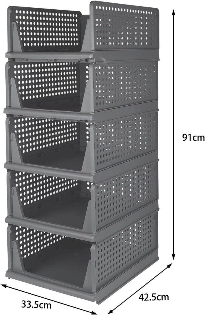 HUOLE 5 Stück Schubladen-Organizer, Kunststoff, Aufbewahrungsbox, für Kleidung, Unterwäsche, Hose, f
