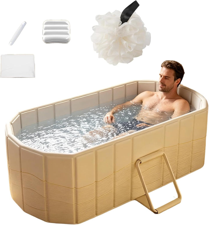 Faltbare Badewanne Erwachsene,Tragbare Badewanne für Erwachsene,Mobile Badewanne,2-in-1 Eisbad & War