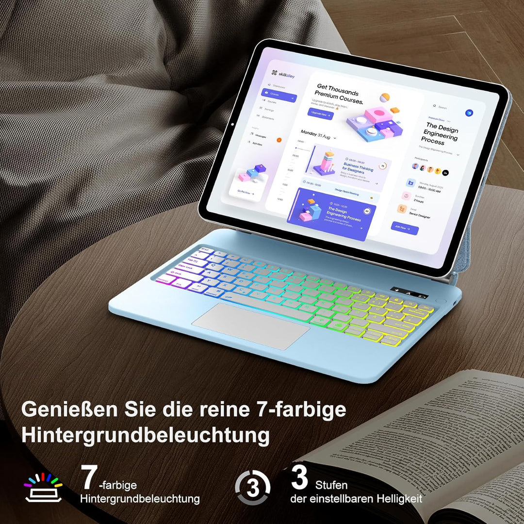 Magic Keyboard für iPad Air 11" (M3 2025, M2 2024)/iPad Pro 11 (4ª/3ª/2ª/1ª Gen), Magnetischer Ständ