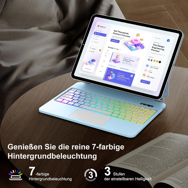 Magic Keyboard für iPad Air 11" (M3 2025, M2 2024)/iPad Pro 11 (4ª/3ª/2ª/1ª Gen), Magnetischer Ständ