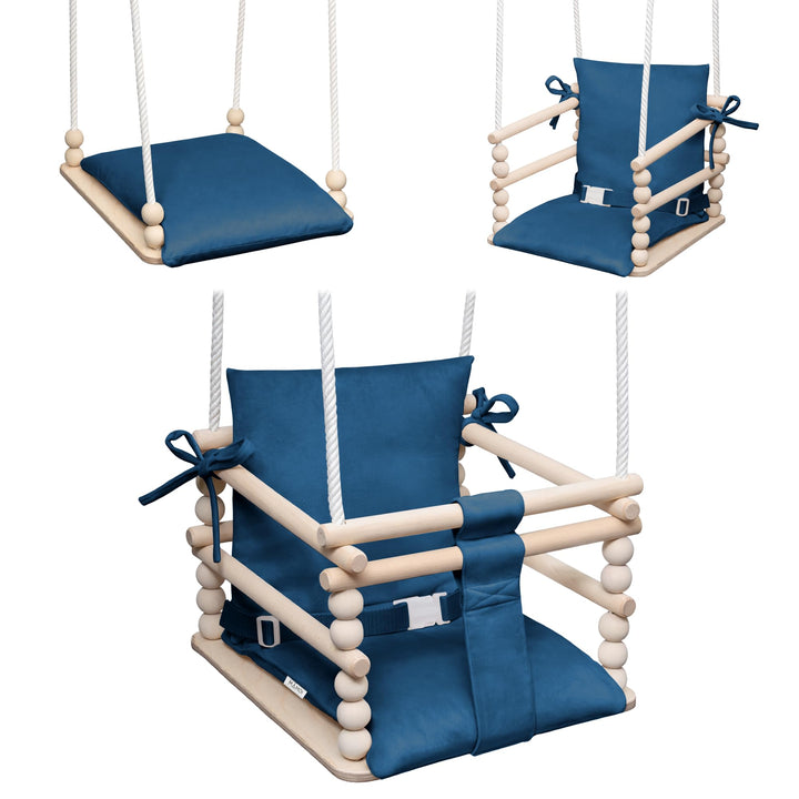 MAMOI® Babyschaukel, Schaukel Indoor, Holzschaukel für Baby und Kinder, Kinderschaukel, Schaukeln au