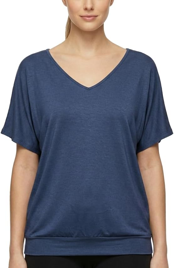 Van Der Rich ® - T-Shirt Raffinierte Einfachheit T-Shirt Einfarbig - Damen M Indigo 1, M Indigo 1