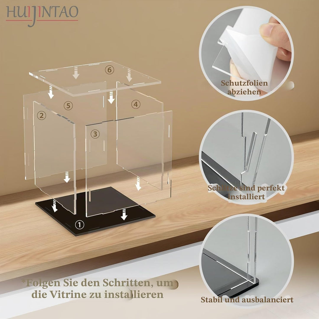 Huijintao Acryl Vitrine/Schaukasten/Display Case/Display Box für Modellautos, Figuren, Sammlerstücke