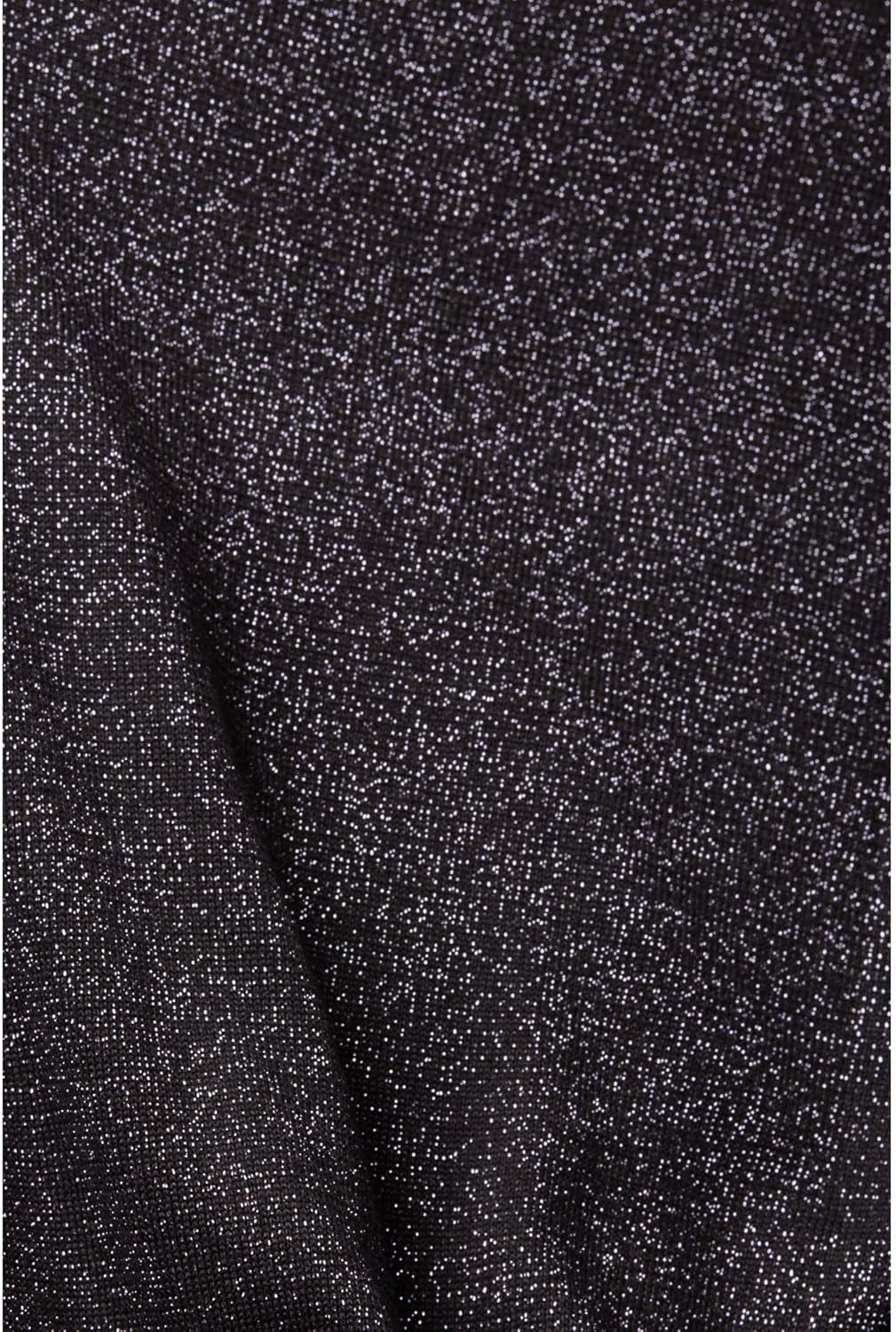 ESPRIT Kurzer Cardigan mit V-Ausschnitt und Glitzer-Effekt L 003/Black 3, L 003/Black 3