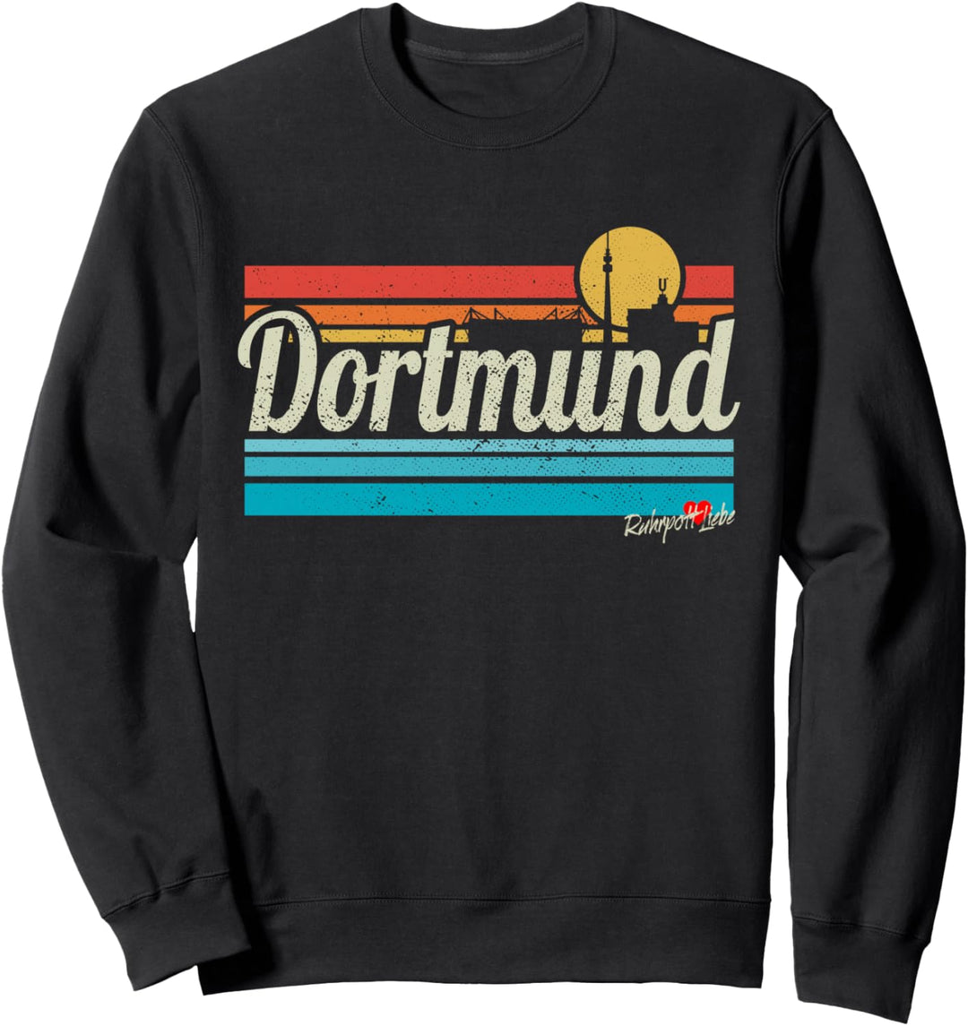 Dortmund Schriftzug Retro Vintage Surfer Dortmunder Liebe Sweatshirt